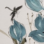 traumbunt - Tuschmalerei - Blaue Serie - Magnolienblüte (2022)