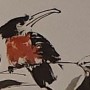 traumbunt - Tuschmalerei - Vogel im Bambus, Tuschmalerei