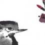 traumbunt - Tuschmalerei - Tuschmalerei - Vogel im Frühling